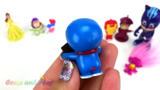 Learn Colors Yogurt Clay Slime Surprise Toys PJ Mask Disney Toy Story Superhero Play Doh Sparkle