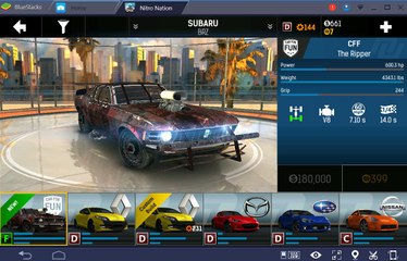 (Nitro Nation) A couple of low level races and a view of different cars