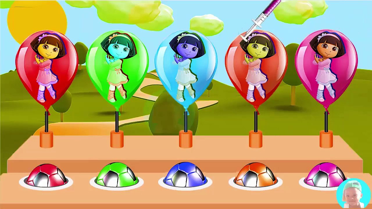 Cartoon dance songs for Kids Learning with Dora Balloons Popping Show Kids Videos