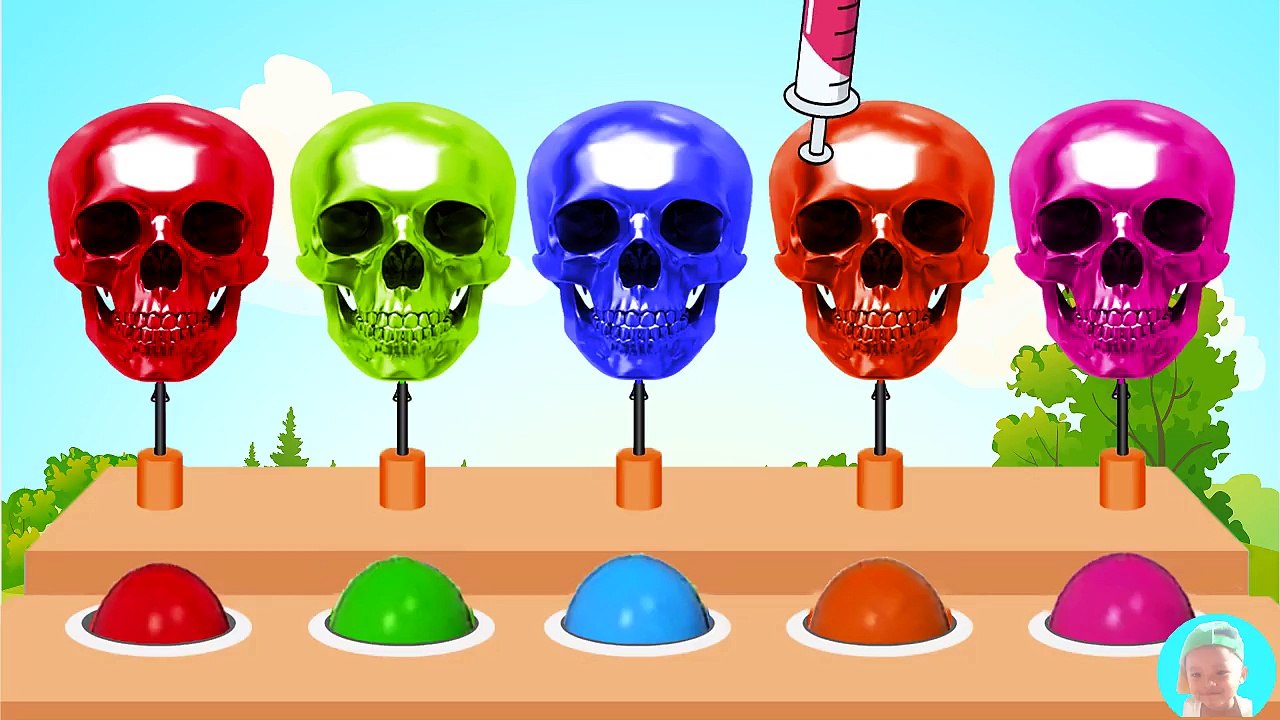 Learn colors with Skeleton Skull Colors Learn with Skeleton Skull Balloons