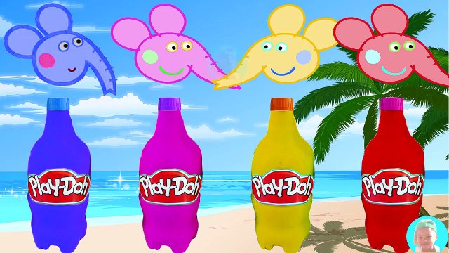 Peppa Mouse Wron Heads Gummy bear Baby Learn Colors for Kids Finger Family Song Learn Colours