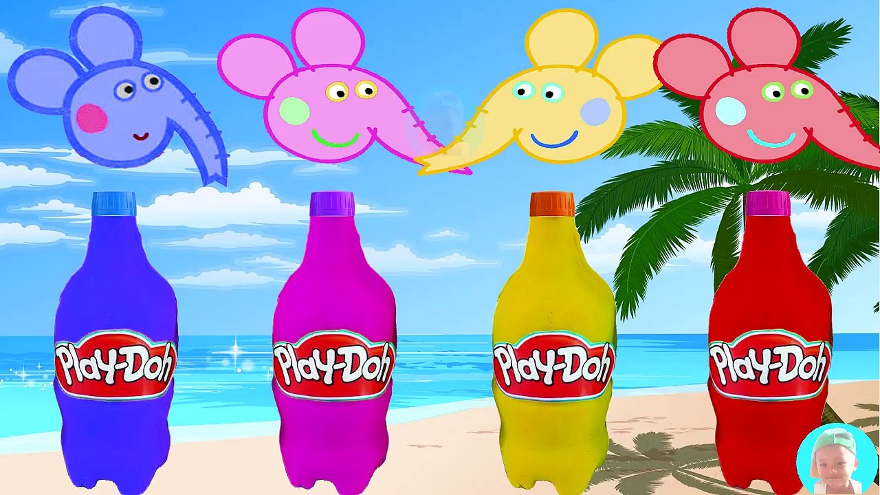 Peppa Mouse Wron Heads Gummy bear Baby Learn Colors for Kids Finger Family Song Learn Colours