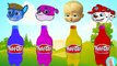 Wrong Heads Paw Patrol Chase Mashall Rubby and the baby boss Bottles Colors Finger family nursery rh