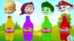 Wrong Heads Paw Patrol Mashall And Ryder Mahsha baby boss Bottles Colors Finger family nursery rhyme