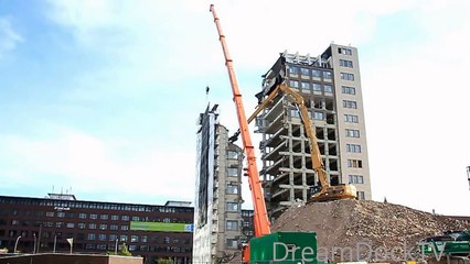 CATERPILLAR 385C LONGFRONT BAGGER ABBRUCHARBEITEN NACH EINSTURZ