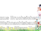 Luxus Bruchsicher Pfau Weihnachtsbaum Kugeln  6 x 80mm  Türkis
