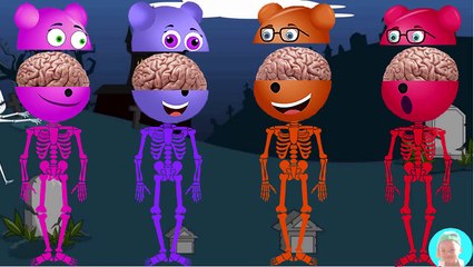 Mega gummy bear Wrong Ears Baby gummy bear Wrong brain Skeleton Colors Learn Finger Family Song