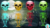Mega gummy bear Wrong Skulls Skeleton Colors in the cemetery Wrong heads Skeleton Learn Finger Famil