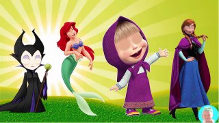 Wrong Eyes Masha Ariel Princess Anna Maleficent Finger family rhymes for children songs