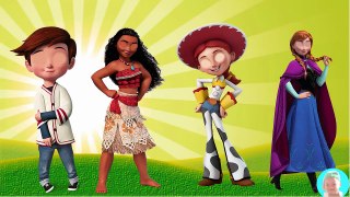 Wrong Eyes MOANA Princess Anna Jessie Toy Story Tim Templeton Finger family rhymes for children song