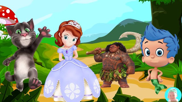 Wrong mouth disney Princess SOFIA, Mouth Moana Talking tom Bubble Guppies w- Mega gummy bear