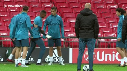 Ronaldo nutmegs Real Madrid team-mate and dances in celebration