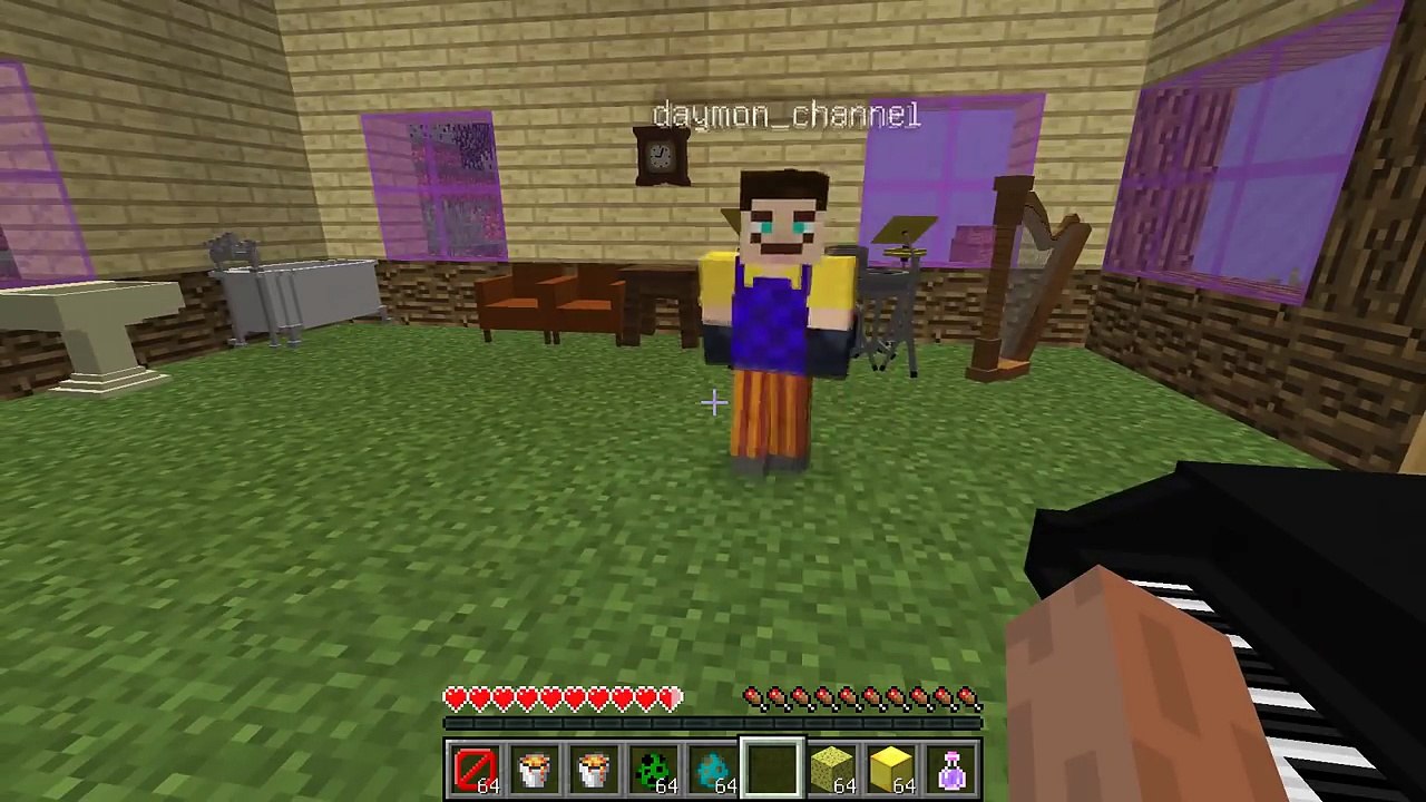 НУБ НЕВИДИМКА ЗАТРОЛЛИЛ СОСЕДА УБИЙЦУ В МАЙНКРАФТЕ! ПРИВЕТ СОСЕД В MINECRAFT - ТРОЛЛИНГ НУБ МУЛЬТИК
