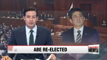 Japan's parliament re-elects Shinzo Abe as prime minister