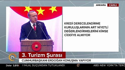 Cumhurbaşkanı Erdoğan: Siyasi meselelerimiz turizmimizi olumsuz  etkilemedi