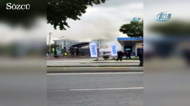 Akaryakıt istasyonunda yangın!