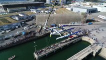 Envol du Maxi-Trimaran Banque-Populaire IX - Lorient TV