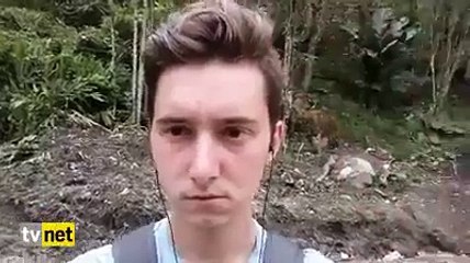 Tren geçerken selfie çekilmek isteyen gence makinist dersi