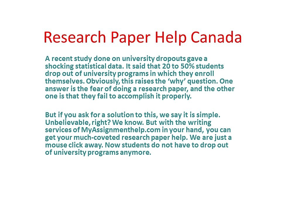 Research Paper Help Canada