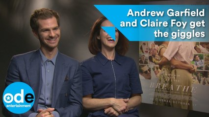 Andrew Garfield and Claire Foy get the giggles