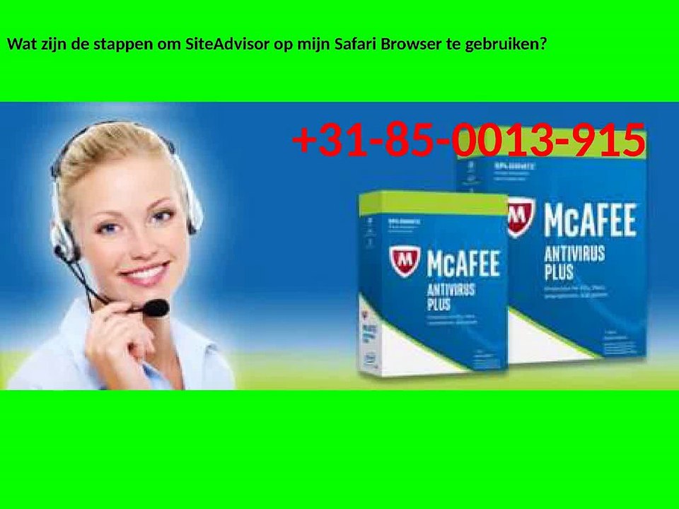 McAfee Technisch Ondersteuningsnummer Nederland: + 31-85-0013-915