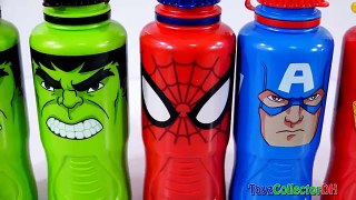 Superhero Bottles and Play Doh Lollipops Learning Colors for Childrens Figer Family Nursey Rhymes