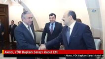 Akıncı, YÖK Başkanı Saraç'ı Kabul Etti