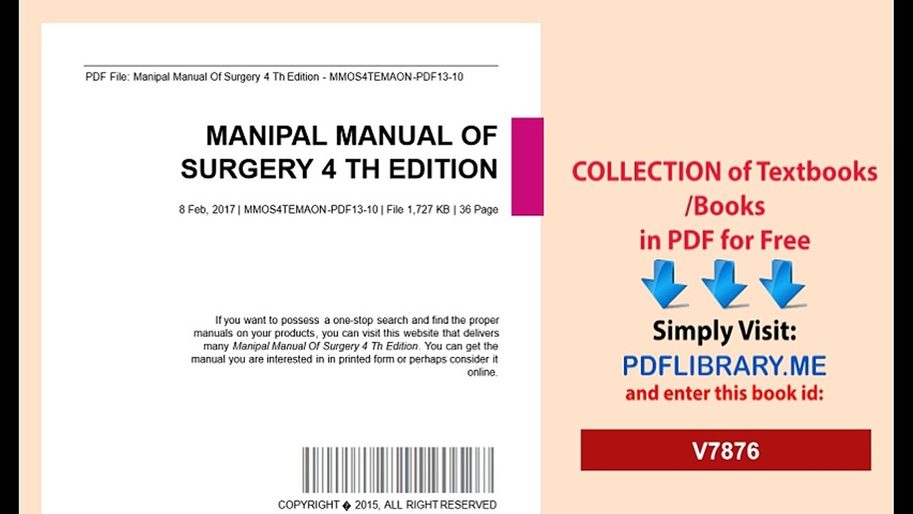 Manipal Manual Of Surgery 4 Th Edition