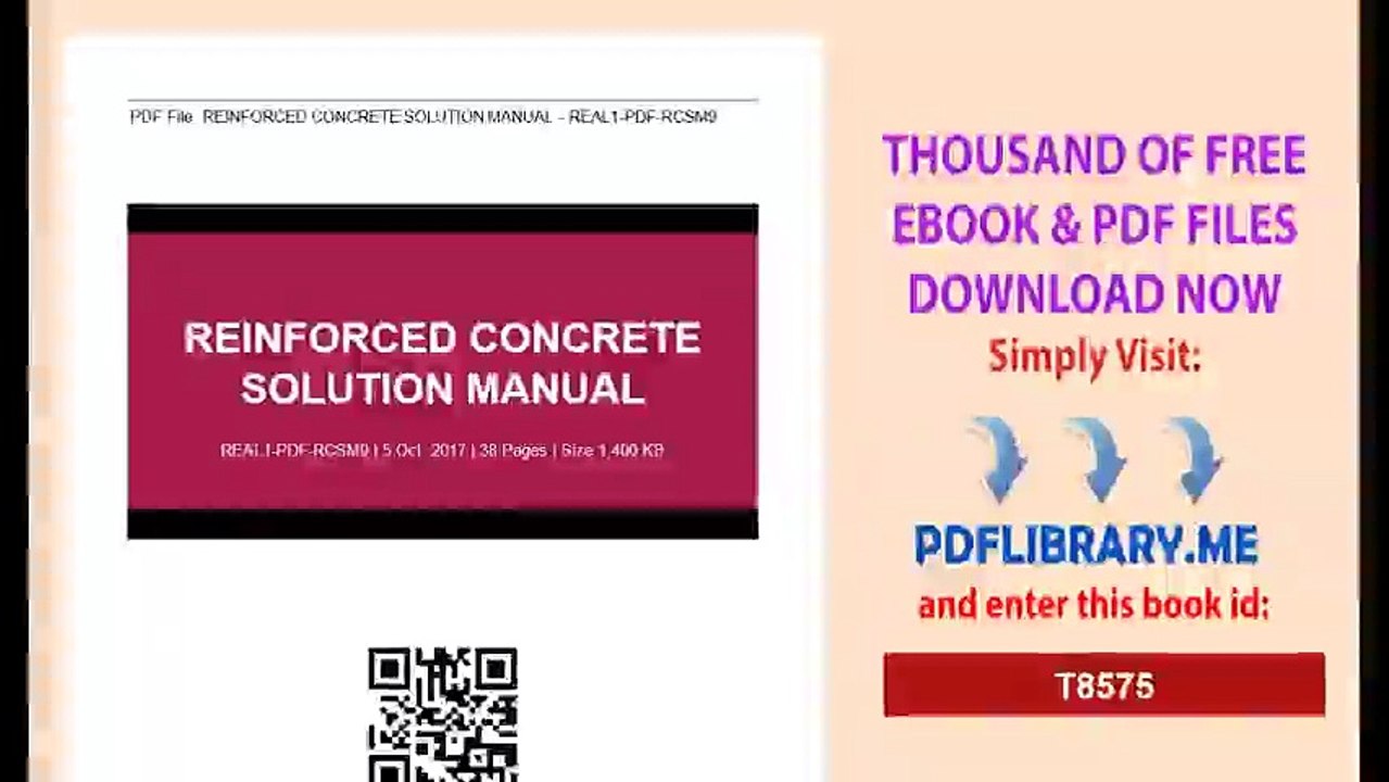 REINFORCED CONCRETE SOLUTION MANUAL