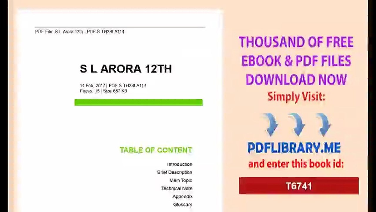 S L Arora 12th