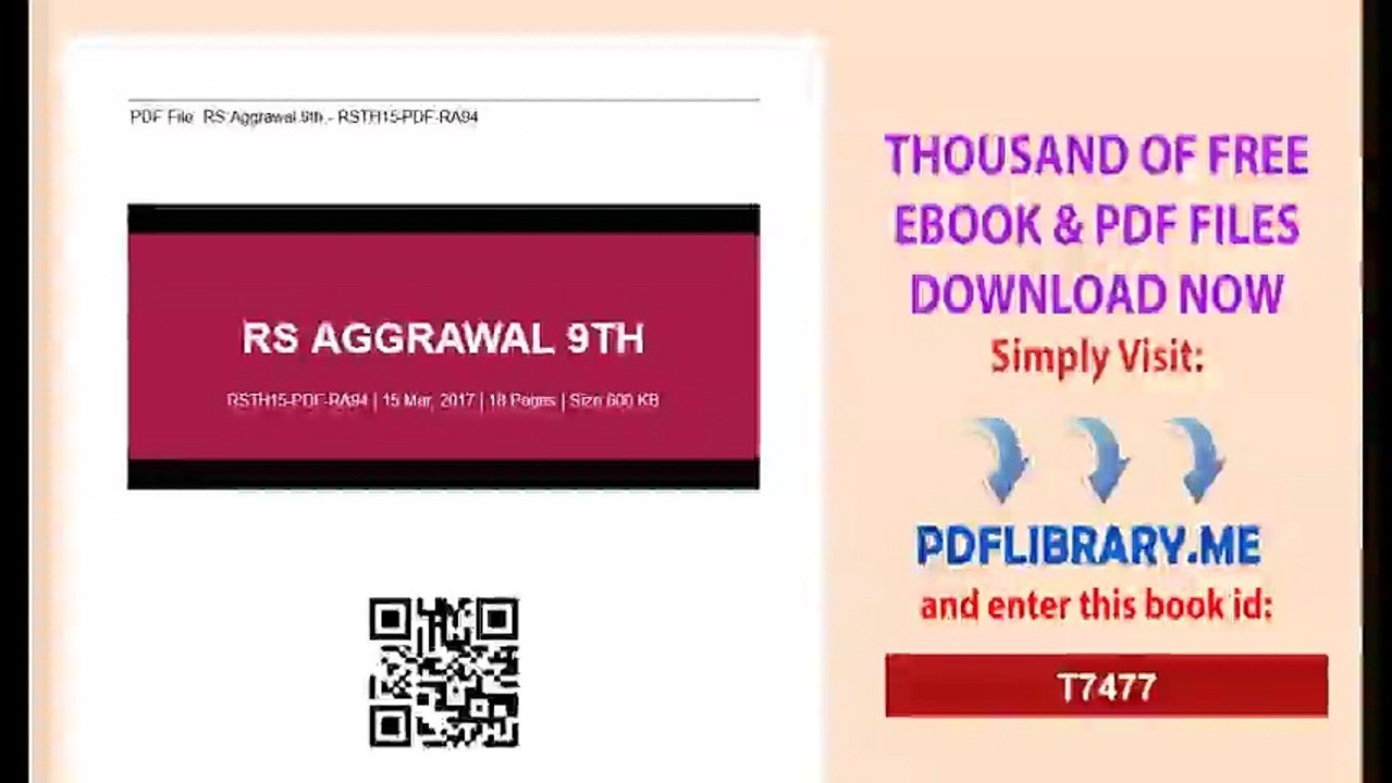 RS Aggrawal 9th