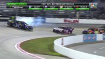 NASCAR Martinsville 2017 Hamlin Wrecks Leader Elliott