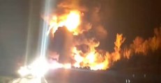Deadly 14-Vehicle Crash on Ontario Highway Sends Flames Shooting Into the Air