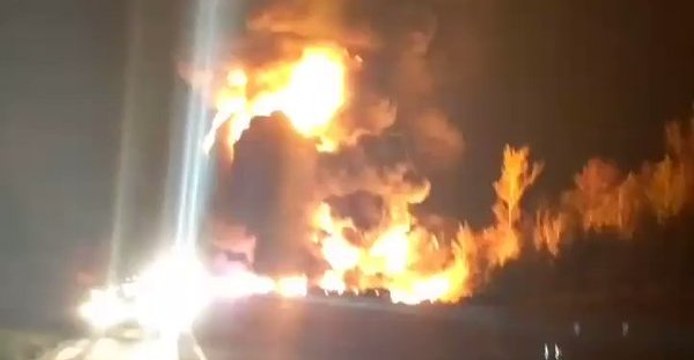 Deadly 14-Vehicle Crash on Ontario Highway Sends Flames Shooting Into the Air