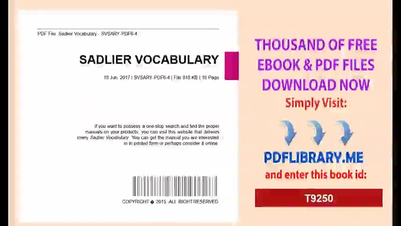 Sadlier Vocabulary