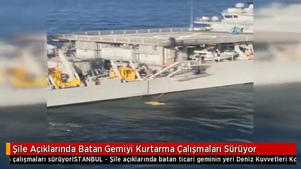 Şile Açıklarında Batan Gemiyi Kurtarma Çalışmaları Sürüyor