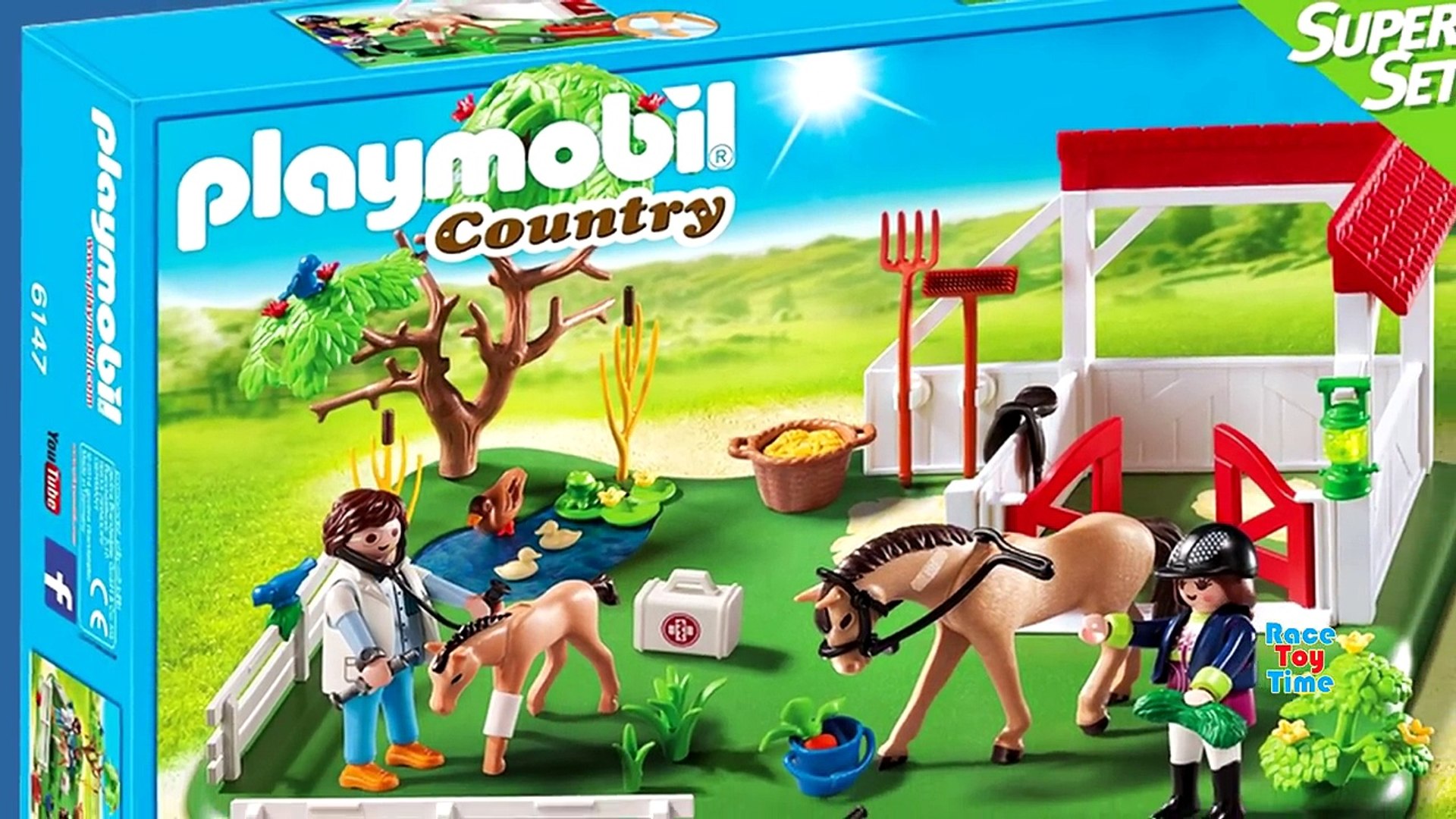 Playmobil Country Farm Animals Horse Paddock Toy Building Set Build Review  - Vidéo Dailymotion