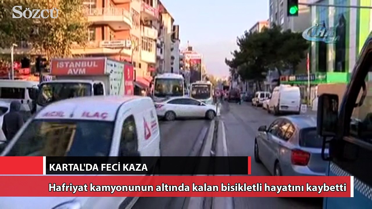 Hafriyat kamyonunun altında kalan bisikletli hayatını kaybetti