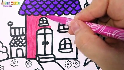 Download Video: How to Draw House Coloring Pages | Drawing for Children Learning Colors for Toddlers