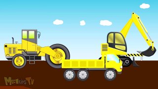 JCB Truck And Bulldozer Fix The Road - Monster Trucks For Children - Kids Video
