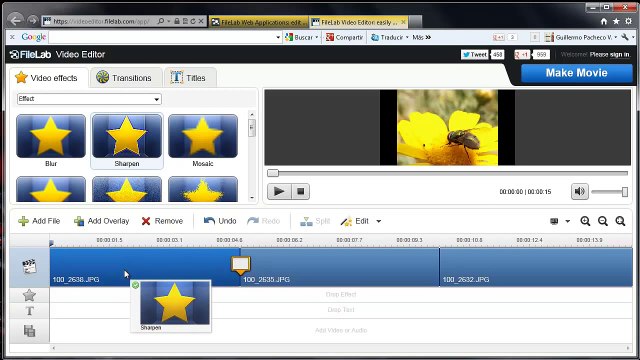 Editor de video gratis y en linea, Pagina web para crear editar y hacer videos muy facil de usar.