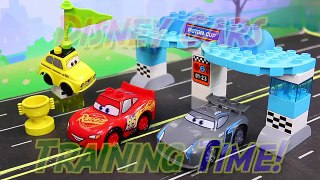 Lego Duplo Disney Cars 3 Piston Cup Race Lighting McQueen Races Batman Batmobile and Jackson Storm