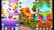 My Talking Angela Vs My Talking Elephant Elly Vs Talking Spinosaurus || Android Gameplay HD