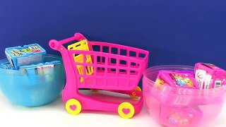 SHOPKINS CHALLENGE #10 - Giant Play Doh Surprise Eggs | Shopkins Baskets - Awesome Toys TV
