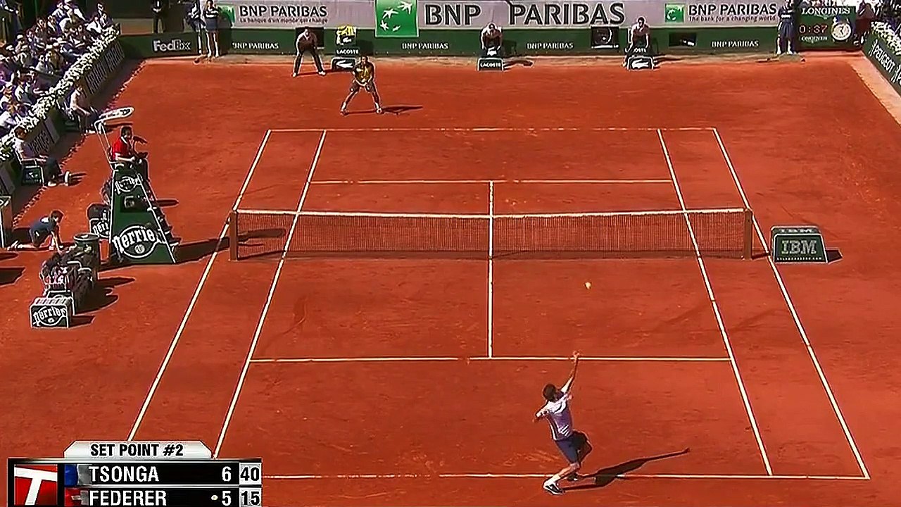 Roger Federer ♦ Top 10 Points Against Tsonga in Grand Slam (HD)