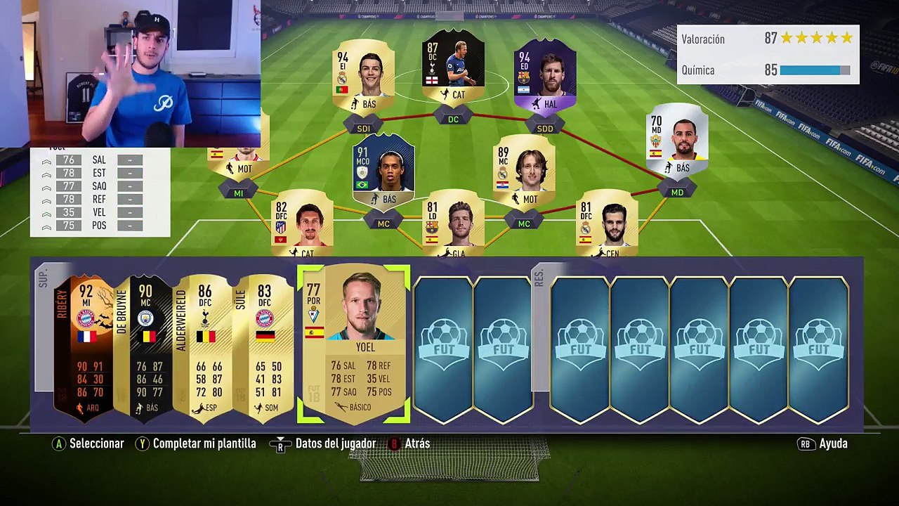 RONALDINHO ICONO EN MI MEJOR FUT DRAFT !!!! FIFA 18
