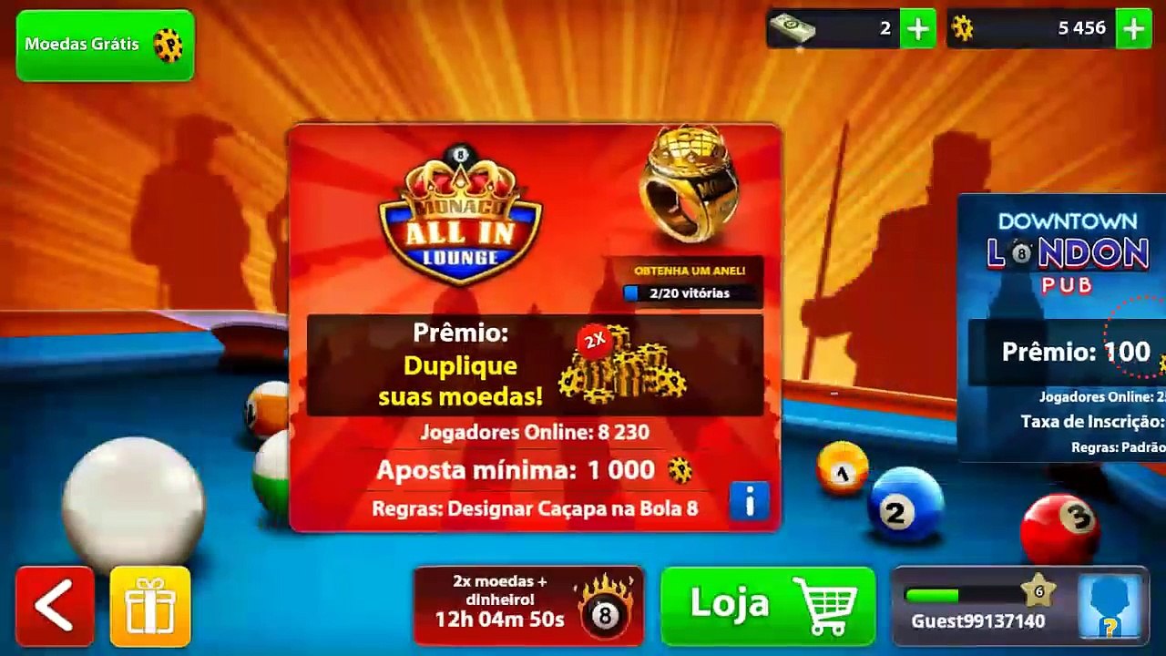 8 Ball Pool - Tentando Turbinar Conta do Zero no All In. Parte 3