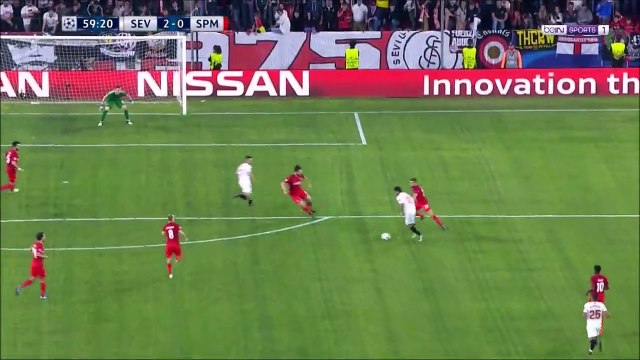 2-0 Éver Banega Goal UEFA Champions League Group E - 01.11.2017 Sevilla FC 2-0 Spartak Moscow