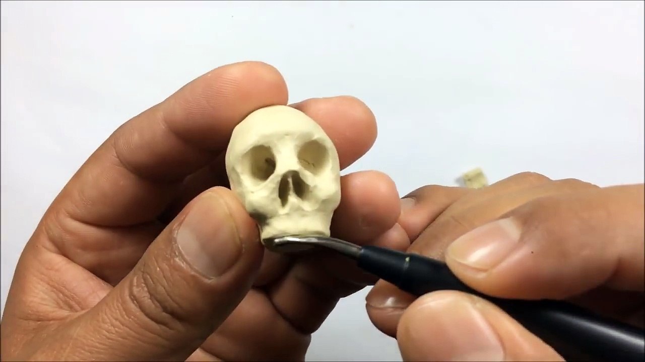✅COMO HACER UNA CALAVERA / CRÁNEO DE PLASTILINA PASO A PASO ✅ POLYMER CLAY