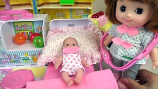 Baby doll Rabbit ambulance Hospital toys play with Pororo